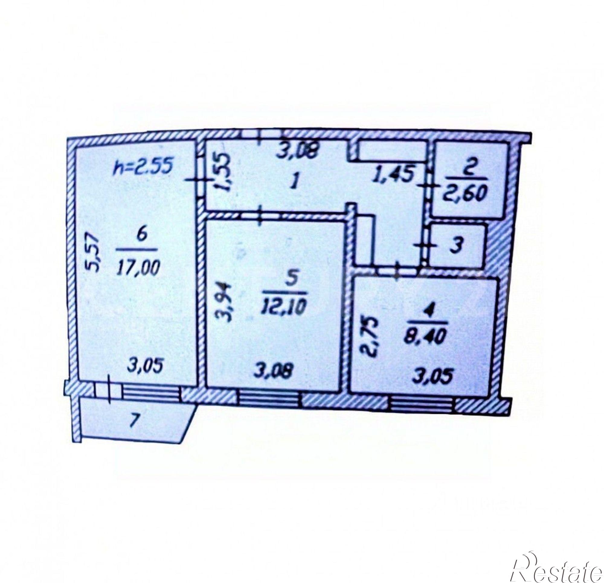 Купить квартиру за 5 800 000 рублей на Чебоксары г., Калининский
