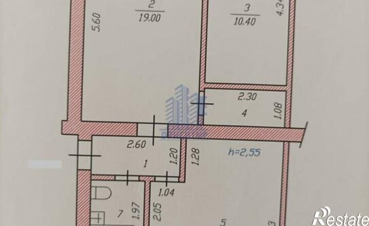 3-комн квартира Чувашская Республика — Чувашия, Чебоксары, улица Урукова, 3