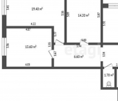 3-комн, 89кв м, этаж 3/10 Ярмарочная улица, 6