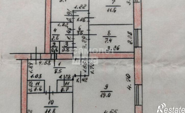 4-комн квартира улица Курчатова, 11,  д. 11