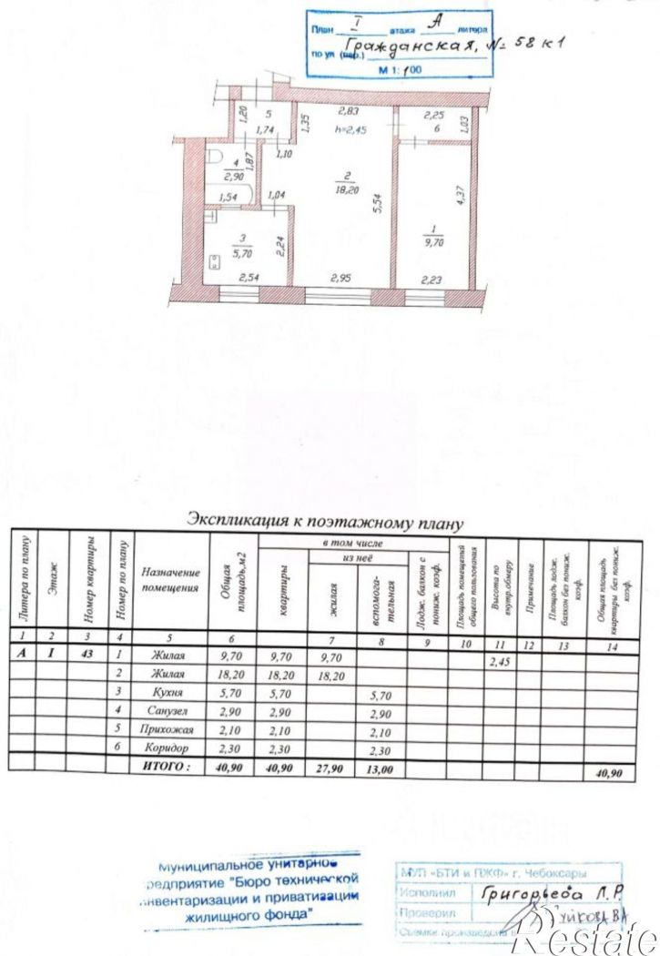2-комн квартира Чебоксары