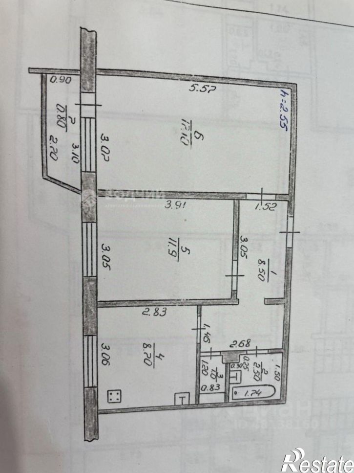 2-комн квартира улица Спутника, 11,  д. 11