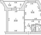 2-комн, 65кв м, этаж 5/5 Чувашская Республика — Чувашия, Чебоксары, Заводской переулок, 2