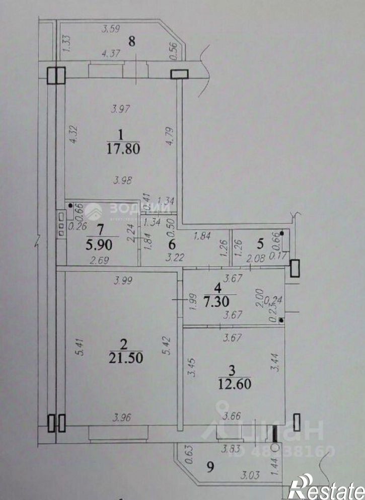 2-комн квартира Чебоксары г., Московский, Приволжский б-р., д.2