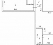 3-комн, 55кв м, этаж 1/5 Чувашская Республика — Чувашия, Чебоксары, улица Урукова, 11