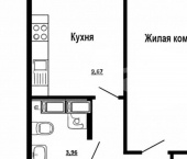 1-комн, 37кв м, этаж 6/13 Чувашская Республика — Чувашия, Чебоксары, улица Юрия Гагарина, 37к1