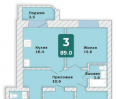 3-комн, 89 кв м, этаж 6/9 Чебоксары