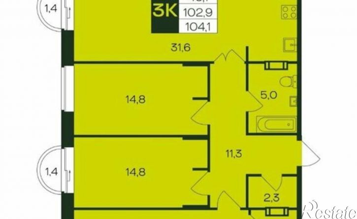 3-комн квартира Чувашская Республика &mdash; Чувашия, Чебоксары, Чебоксарский проспект