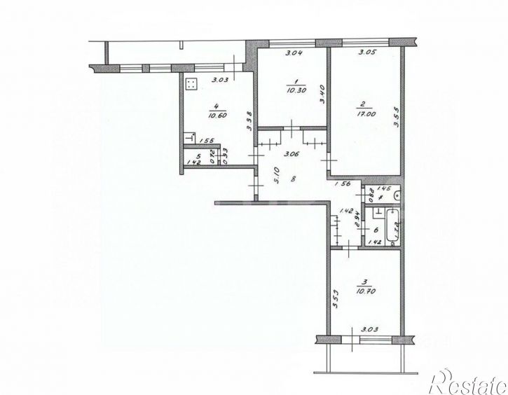 3-комн квартира ул Семенова, 35,  д. 35