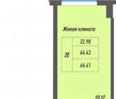 2-комн, 68 кв м, этаж 13/18 ул П.В.Дементьева, 15