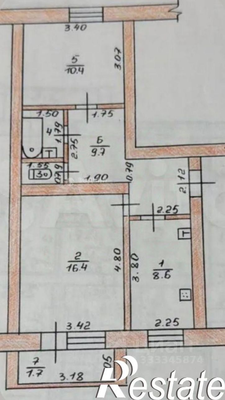 2-комн квартира Советская улица, 86,  д. 86